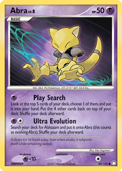 Abra Mysterious Treasures card