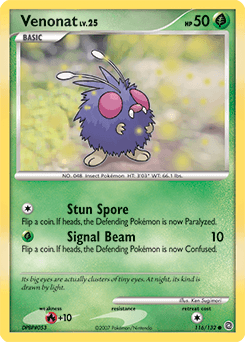 Venonat Secret Wonders card
