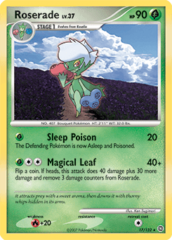 Roserade Secret Wonders card