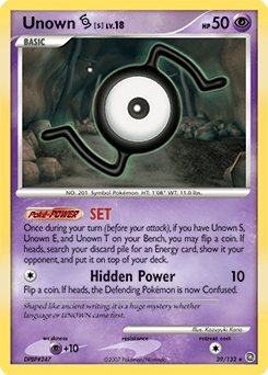 Unown [S] Secret Wonders card