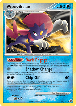 Weavile Secret Wonders card