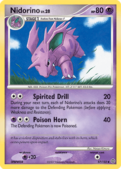 Nidorino Secret Wonders card