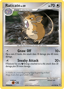 2007 Secret Wonders Raticate #61