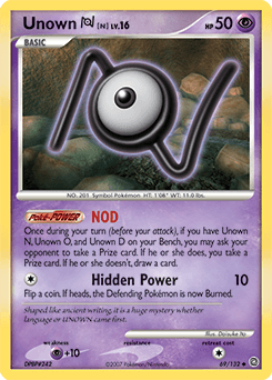 Unown [N] Secret Wonders card