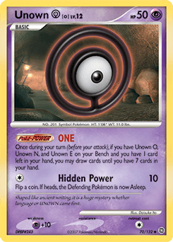 Unown [O] Secret Wonders card