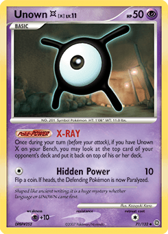 2007 Secret Wonders Unown [X] #71