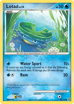 Lotad Secret Wonders card