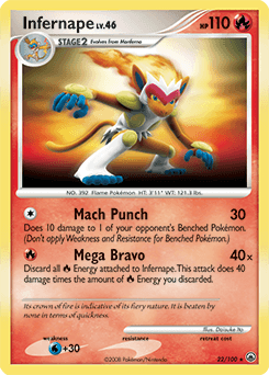 Infernape Majestic Dawn card
