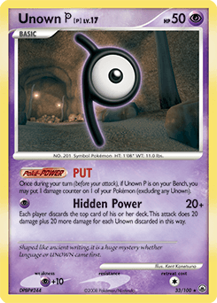 Unown [P] Majestic Dawn card