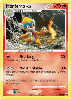 Monferno Majestic Dawn card