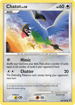 Chatot Majestic Dawn card