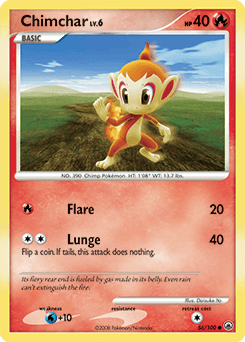Chimchar Majestic Dawn card