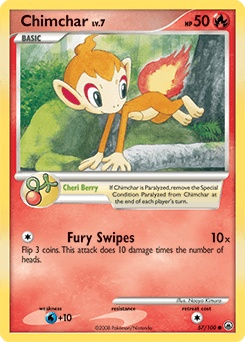 Chimchar Majestic Dawn card