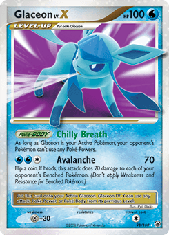 Glaceon LV.X Majestic Dawn card