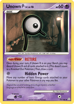 2008 Legends Awakened Unown [R] #77