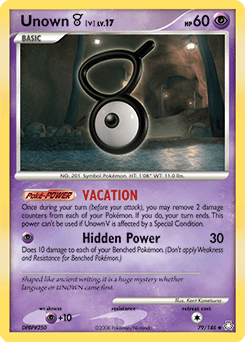 Unown V Legends Awakened card