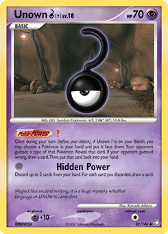 2008 Legends Awakened Unown [?] #82