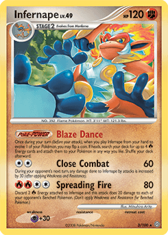 Infernape Stormfront card
