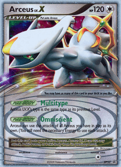 Arceus LV.X DP Black Star Promos card