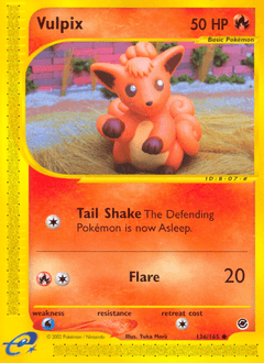 Vulpix Expedition Base Set card
