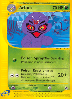 Arbok Expedition Base Set card