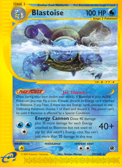 Blastoise Expedition Base Set card