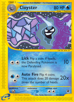 Cloyster Expedition Base Set card