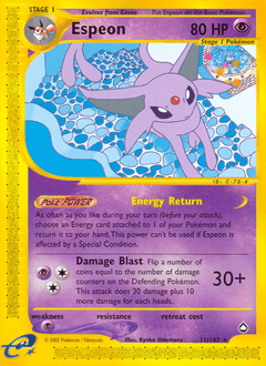 Espeon ★ Aquapolis card