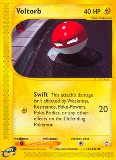 Voltorb Aquapolis card