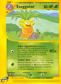 Exeggutor Aquapolis card