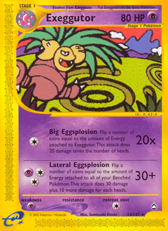 Exeggutor Aquapolis card