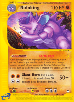 Nidoking Aquapolis card