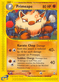 Primeape Aquapolis card