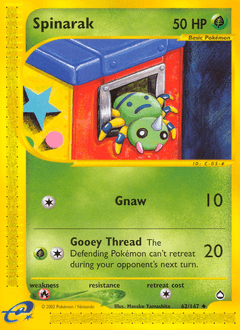 Spinarak Aquapolis card