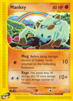 Mankey Aquapolis card