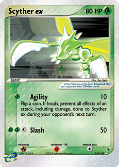 Scyther ex Ruby & Sapphire card
