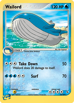 Wailord Ruby & Sapphire card