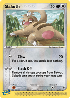 Slakoth Ruby & Sapphire card