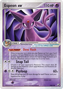 Espeon ex Unseen Forces card
