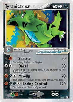 Tyranitar ex Unseen Forces card