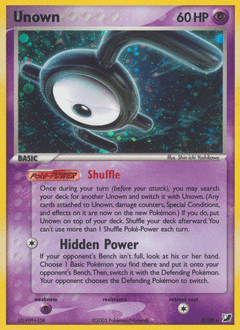 2005 Unseen Forces Unown #E