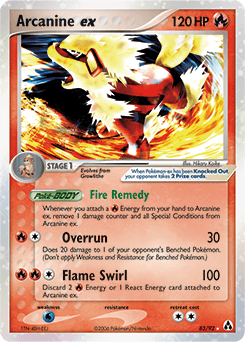 Arcanine ex Legend Maker card