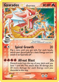 Gyarados ★ δ Holon Phantoms card