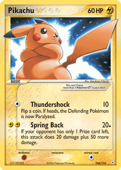 Pikachu ★ Holon Phantoms card