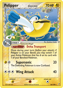 Pelipper δ Crystal Guardians card