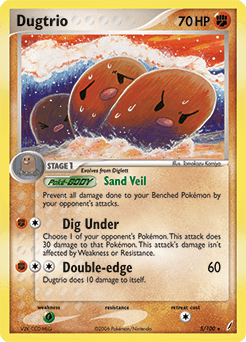 Dugtrio Crystal Guardians card
