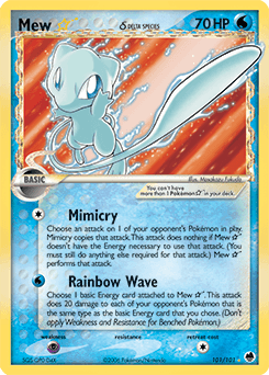 Mew ★ δ Dragon Frontiers card