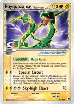Rayquaza ex δ Dragon Frontiers card