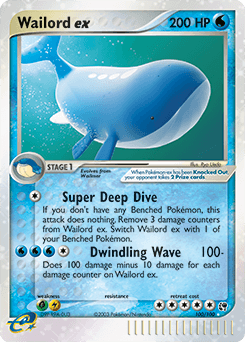Wailord ex Sandstorm card