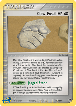 Claw Fossil Sandstorm card